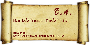 Bartánusz Amázia névjegykártya